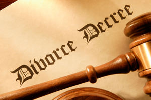 Divorce
decree document